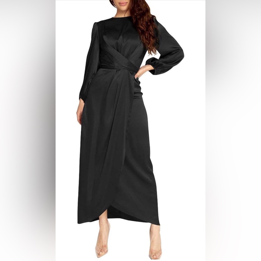 Elegant Black Long Sleeve Dress